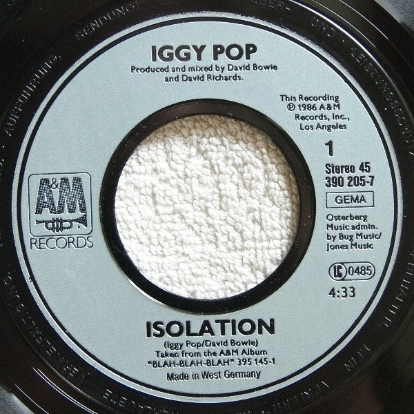 Iggy Pop : Isolation (7", Single)