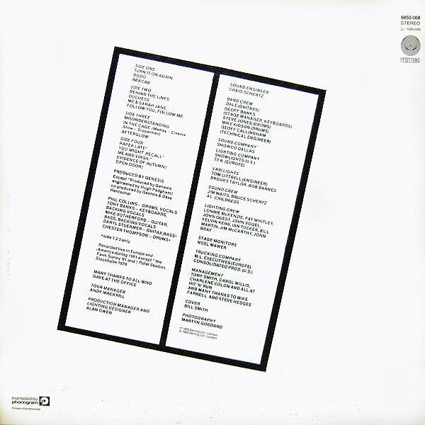 Genesis : Three Sides Live (2xLP, Album)