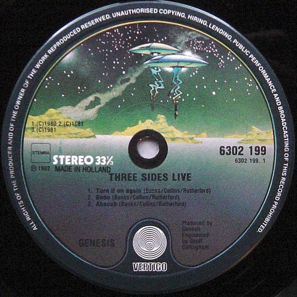 Genesis : Three Sides Live (2xLP, Album)