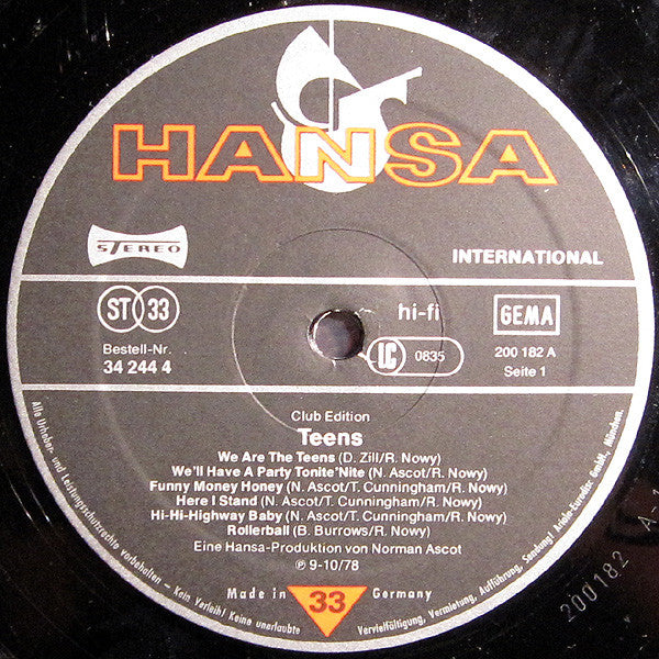 The Teens : The Teens (LP, Album, Club)