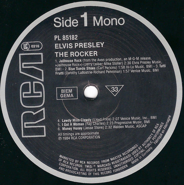 Elvis Presley : Rocker (LP, Comp, Mono, RM)