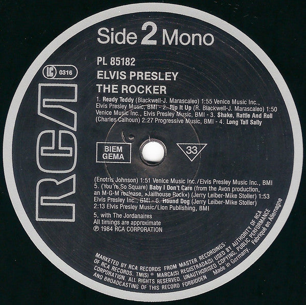 Elvis Presley : Rocker (LP, Comp, Mono, RM)