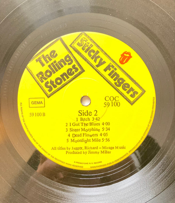 The Rolling Stones : Sticky Fingers (LP, Album, RE, Zip)