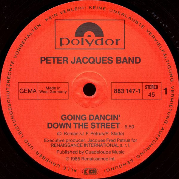 Peter Jacques Band : Going Dancin' Down The Street (12", Maxi)