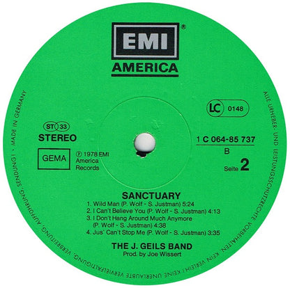 The J. Geils Band : Sanctuary. (LP, Album, Gre)