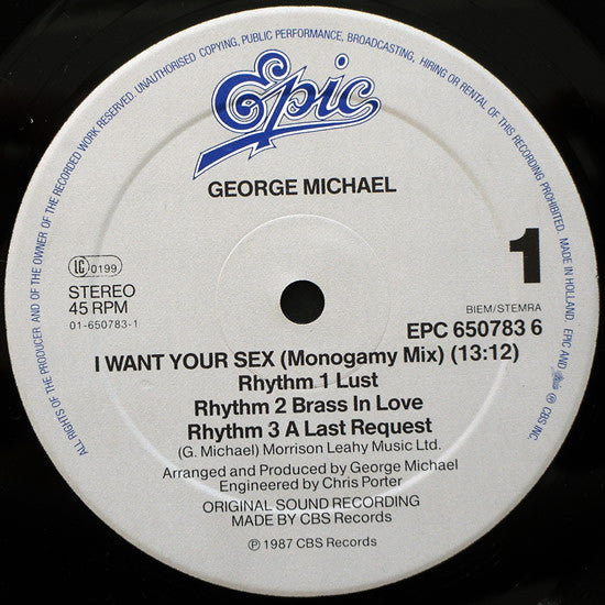 George Michael : I Want Your Sex (12")