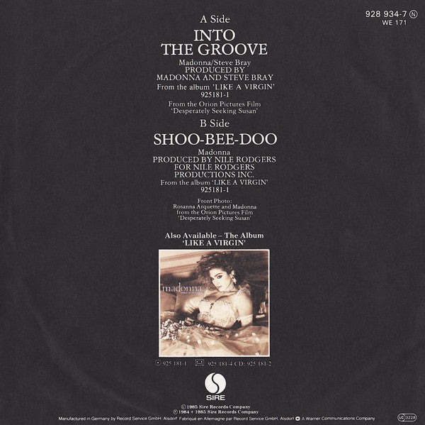 Madonna : Into The Groove (7", Single)