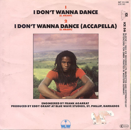 Eddy Grant : I Don't Wanna Dance (7", Single, Red)