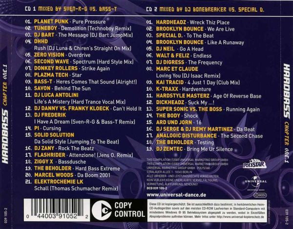 SveN-R-G vs. Bass-T & DJ Bonebreaker vs. Special D. : Hardbass Chapter One.1 (2xCD, Mixed)