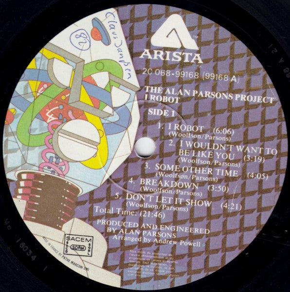 The Alan Parsons Project : I Robot (LP, Album, Gat)