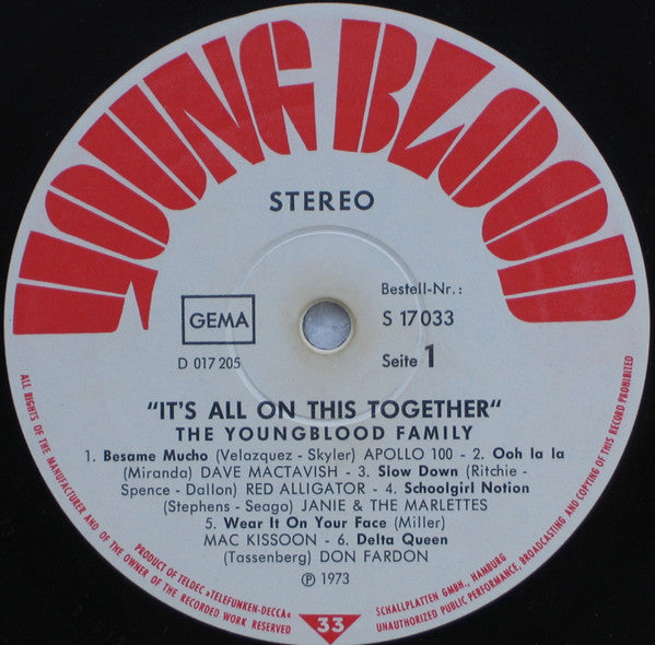 Various : "It's All On This Together" The Youngblood Family (LP, Comp)