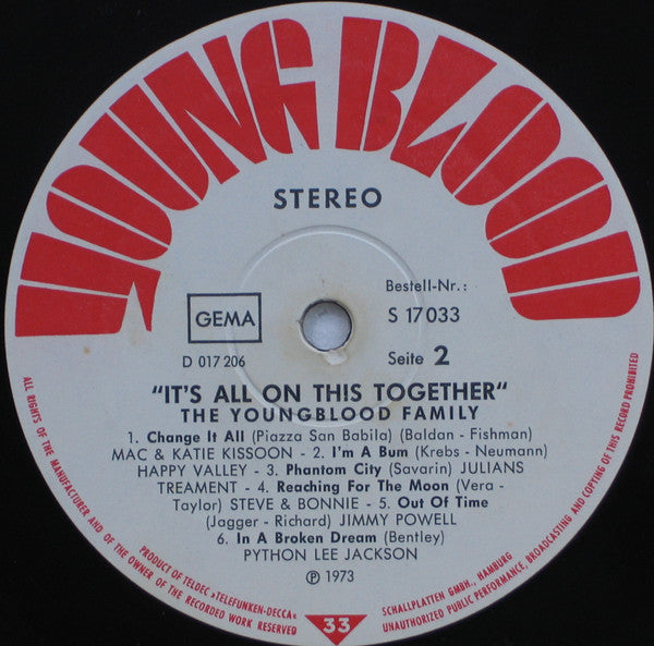 Various : "It's All On This Together" The Youngblood Family (LP, Comp)