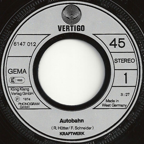 Kraftwerk : Autobahn (7", Single)