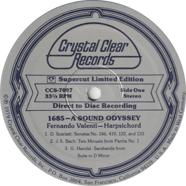 Fernando Valenti : 1685: A Sound Odyssey (LP, Ltd, Dir)