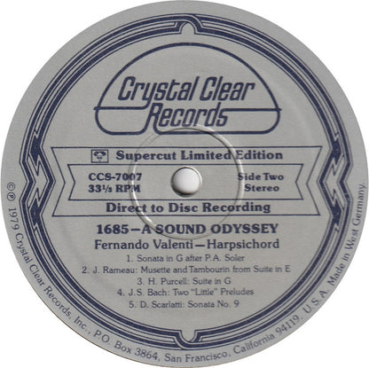 Fernando Valenti : 1685: A Sound Odyssey (LP, Ltd, Dir)