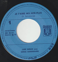 Jane Birkin Avec Serge Gainsbourg : Je T'aime... Moi Non Plus (7", Single, Blu)