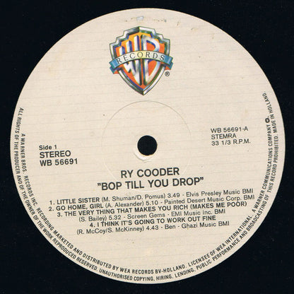 Ry Cooder : Bop Till You Drop (LP, Album, Dur)