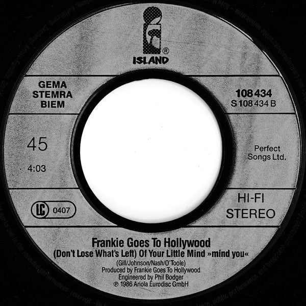 Frankie Goes To Hollywood : Rage Hard (7", Single, Bro)