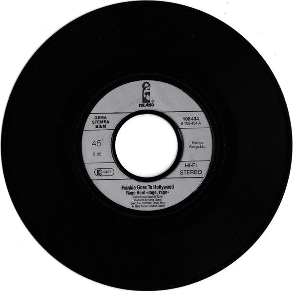 Frankie Goes To Hollywood : Rage Hard (7", Single, Bro)