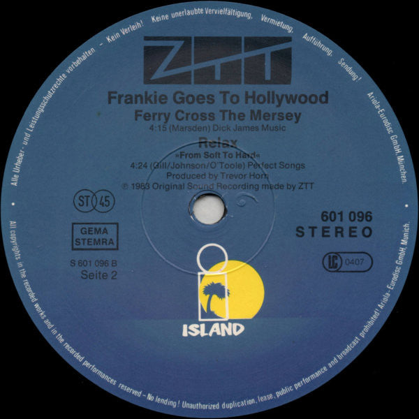 Frankie Goes To Hollywood : Relax (12", Maxi)