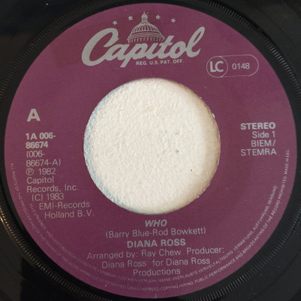 Diana Ross : Who (7", Single)