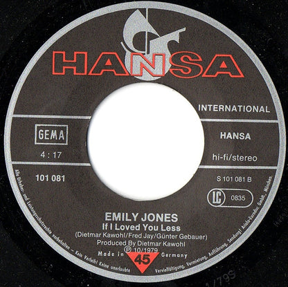 Emily Jones : Take Me Body And Soul (7")