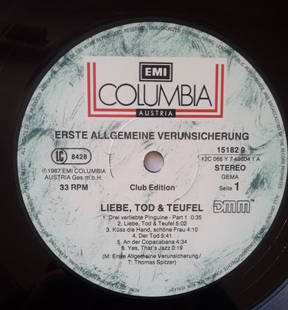 Verunsicherung (Erste Allgemeine)* : Liebe, Tod & Teufel (Teil 1) (LP, Album, Club)