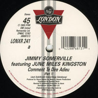 Jimmy Somerville Featuring June Miles Kingston* : Adieu Remix! (12")