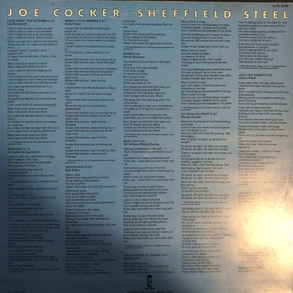 Joe Cocker : Sheffield Steel (LP, Album)