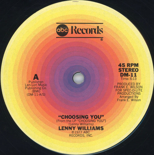 Lenny Williams : Choosing You (12")