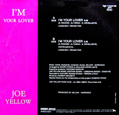 Joe Yellow : I'm Your Lover (12", Maxi)