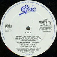Lisa Marie With Malcolm McLaren & The Bootzilla Orchestra* : Something's Jumpin' In Your Shirt (12", Single)