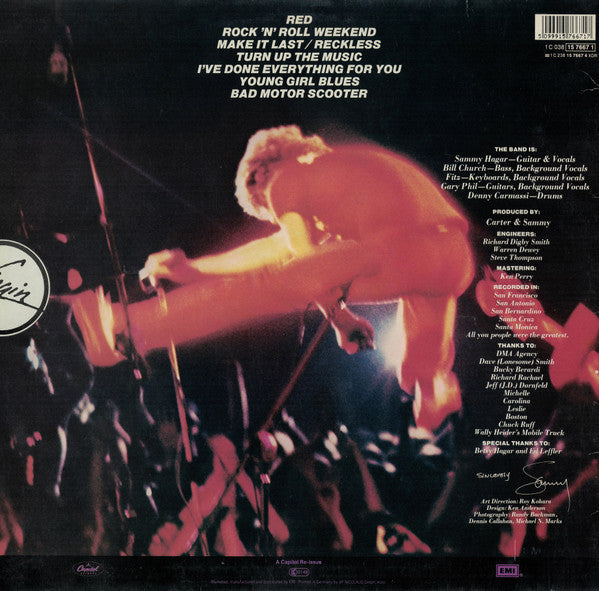 Sammy Hagar : All Night Long (LP, Album, RE)