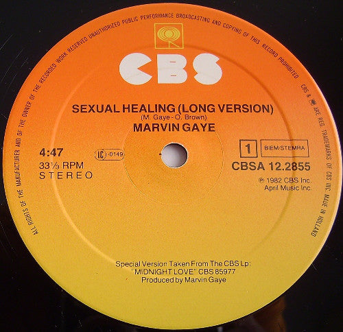 Marvin Gaye : Sexual Healing (12", Maxi, Sun)