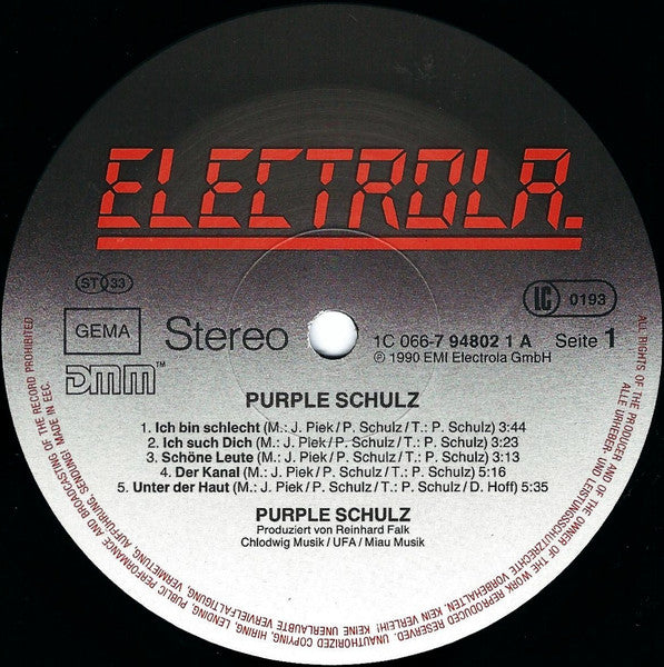 Purple Schulz : Purple Schulz (LP, Album)