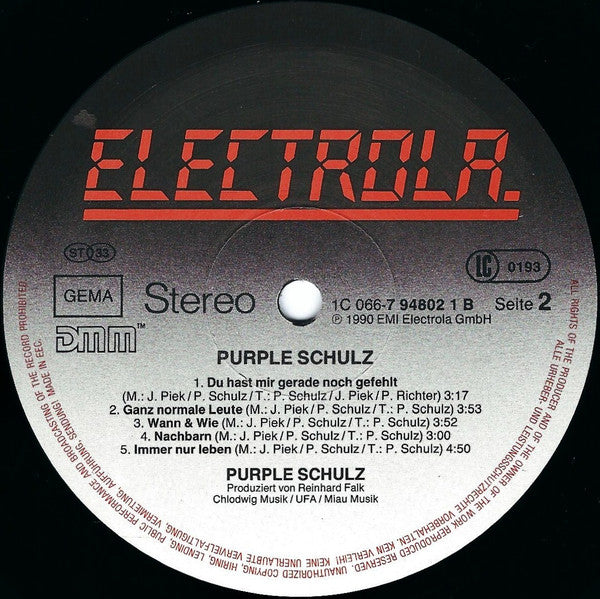 Purple Schulz : Purple Schulz (LP, Album)