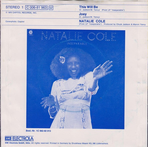 Natalie Cole : This Will Be (7", Single)