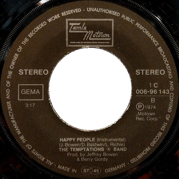 The Temptations : Happy People (7", Single)