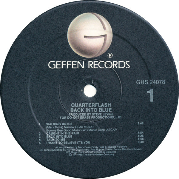 Quarterflash : Back Into Blue (LP, Album, All)