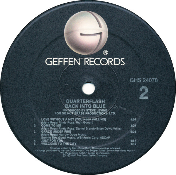 Quarterflash : Back Into Blue (LP, Album, All)