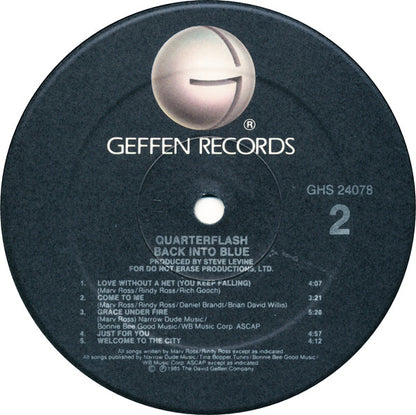 Quarterflash : Back Into Blue (LP, Album, All)