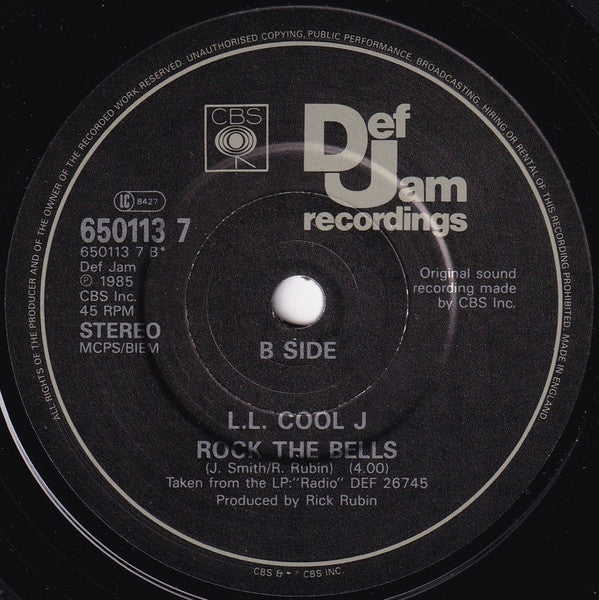 L.L. Cool J* : I Can't Live Without My Radio (7", Single)