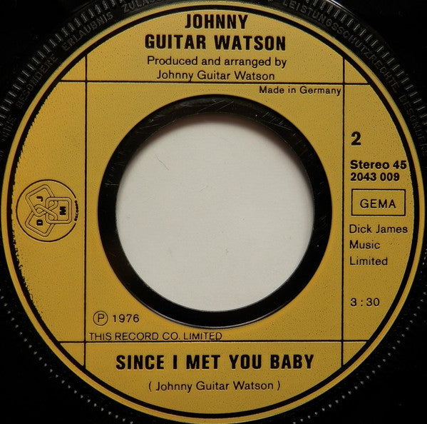 Johnny Guitar Watson : I Need It (7")