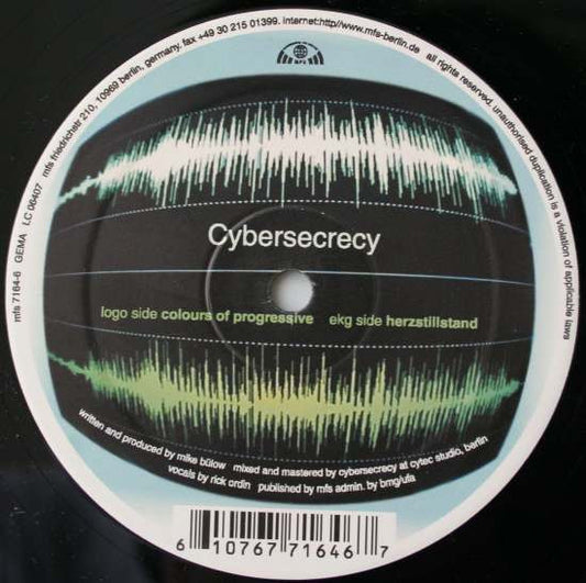 Cybersecrecy : Herzstillstand /  Colours Of Progressive (12")
