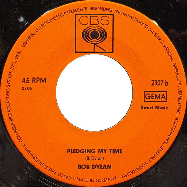 Bob Dylan : Rainy Day Women (7", Single)
