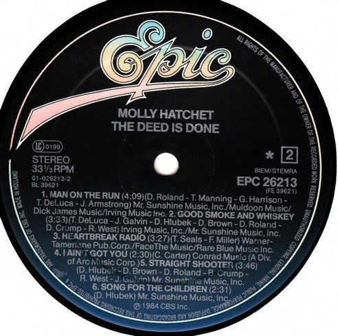 Molly Hatchet : The Deed Is Done (LP, Album)