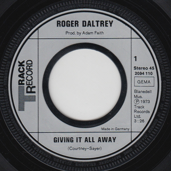 Roger Daltrey : Giving It All Away (7")