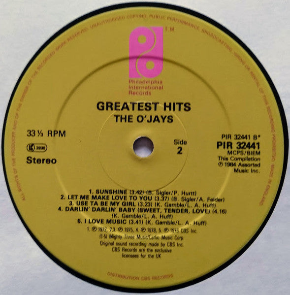 The O'Jays : Greatest Hits (LP, Comp)
