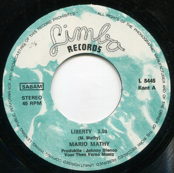 Mario Mathy : Liberty (7", Single)