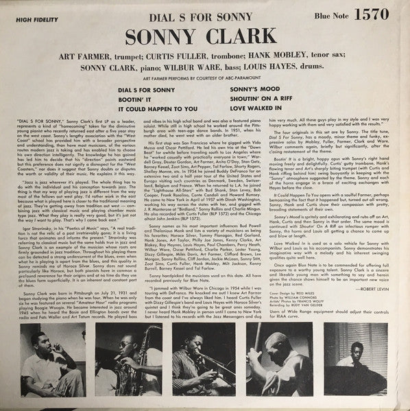 Sonny Clark : Dial S For Sonny (LP, Album, Mono, RE)